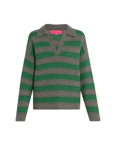 The Elder Statesman Dume Cashmere Stripe Rugby Sweater | Thumbnail 1 The Elder Statesman Dume Cashmere Stripe Rugby Sweater | Thumbnail 1