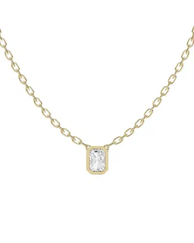 Jennifer Fisher JF Lab - Radiant Cut Vertical Solitaire Pendant | Thumbnail 1 Jennifer Fisher JF Lab - Radiant Cut Vertical Solitaire Pendant | Thumbnail 1