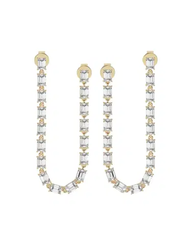 Jennifer Fisher JF Lab - Emerald Cut Long Convertible Drop Earrings | Thumbnail 1 Jennifer Fisher JF Lab - Emerald Cut Long Convertible Drop Earrings | Thumbnail 1