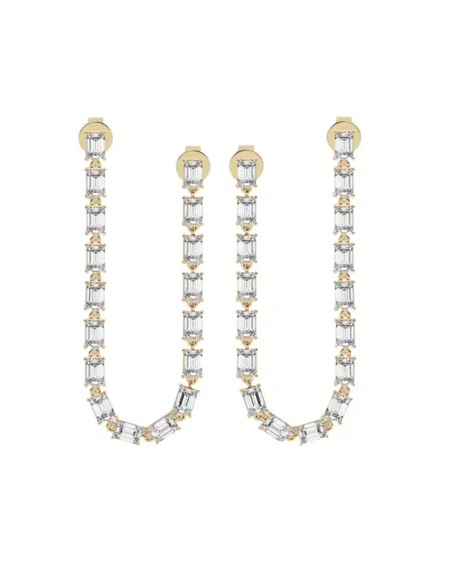 Jennifer Fisher JF Lab - Emerald Cut Long Convertible Drop Earrings