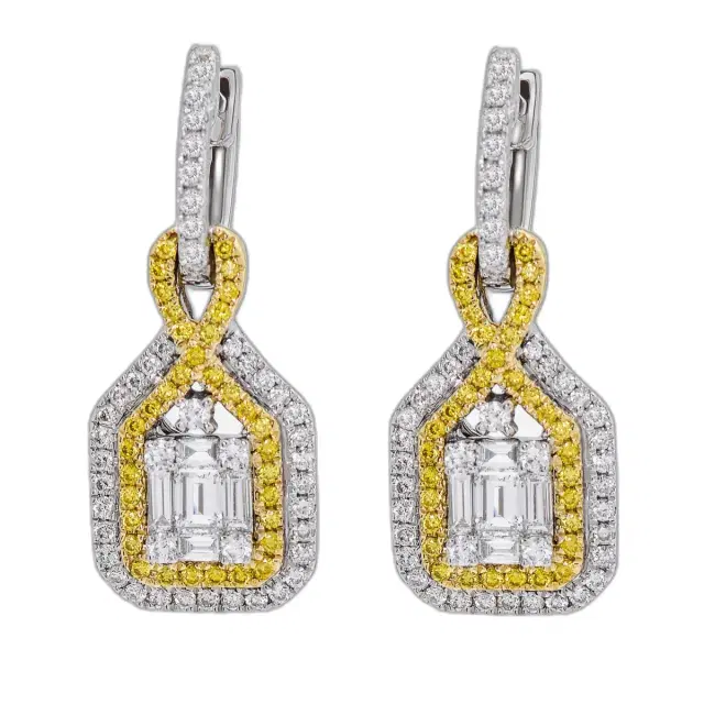 Gregg Ruth Gregg Ruth 14K Yellow & White Gold Diamond Drop Earrings by The Solist