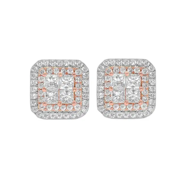 Gregg Ruth Gregg Ruth 14K White Gold Fancy Pink Diamond Stud Earrings by The Solist