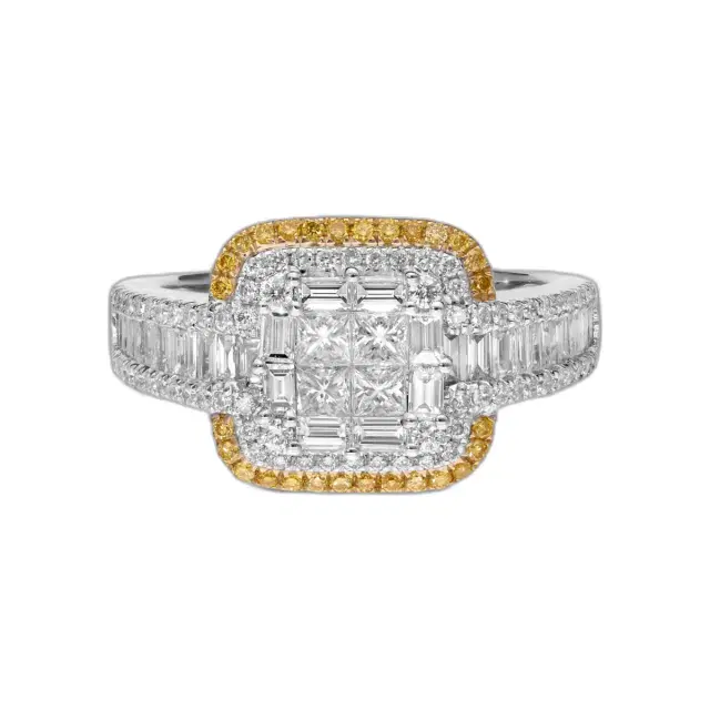 Gregg Ruth Gregg Ruth 18K White Gold Fancy Diamond 1.45ct. Engagement Ring Sz. 6.5 by The Solist