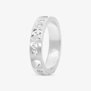 Gucci Gucci Icon 18K White Gold Diamond Band Ring YBC662055001010 - by The Solist | Thumbnail 2