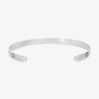 Gucci Gucci Icon 18K White Gold Thin Bangle Bracelet YBA434524003016 - L (7 by The Solist | Thumbnail 3 Gucci Gucci Icon 18K White Gold Thin Bangle Bracelet YBA434524003016 - L (7 by The Solist | Thumbnail 3
