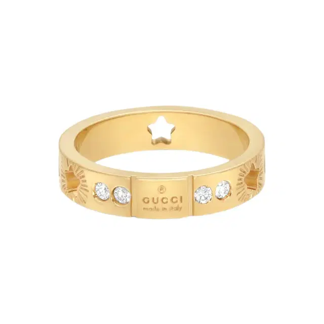 Gucci Gucci Icon 18K Yellow Gold Diamond Band Ring YBC662057001010 - by The Solist