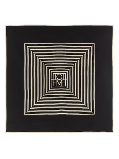 TOTEME Women's Centered Monogram Silk Scarf | Thumbnail 1