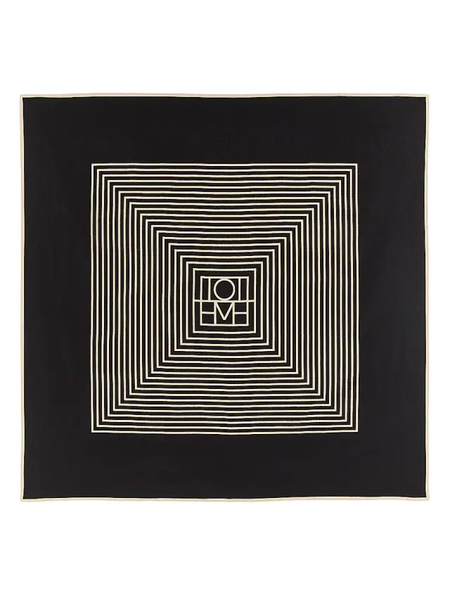 Women's Centered Monogram Silk Scarf