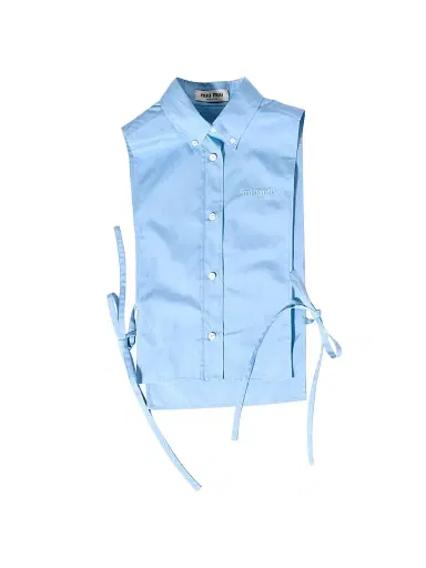 Miu Miu Women's Poplin Shirt - Blue | Thumbnail 7