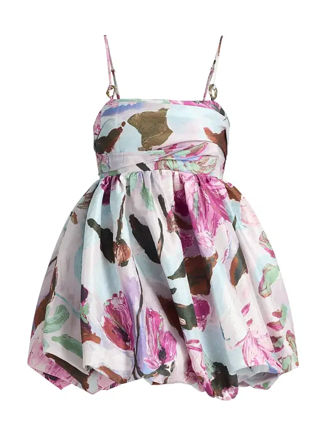 Acler Women's Frian Abstract Print Minidress - Wild Wisteria