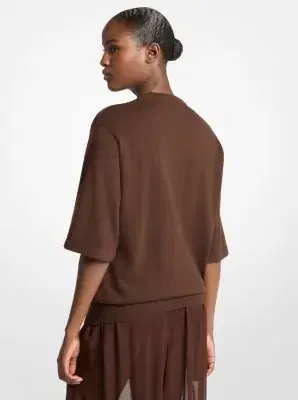 Michael Kors Collection Cashmere T-Shirt | Thumbnail 6