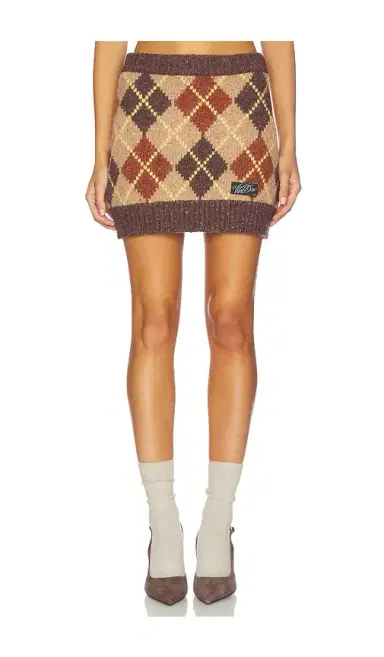 We11Done Argyle Intarsia Mini Skirt | Thumbnail 1 We11Done Argyle Intarsia Mini Skirt | Thumbnail 1