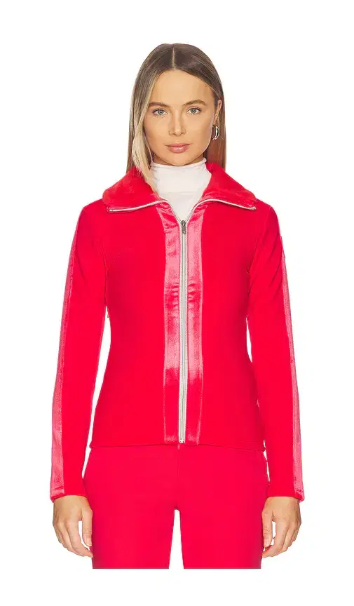 Ribbed Zip Up Mid Layer Jacket