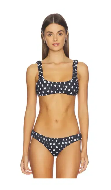 CAROLINE CONSTAS Dorit Ruched Bikini Top | Thumbnail 1