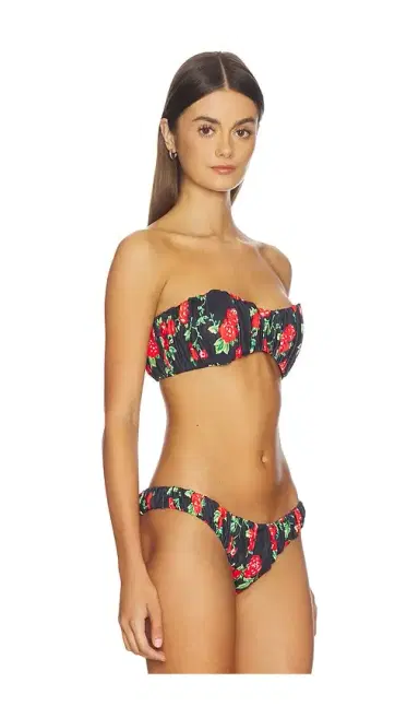 CAROLINE CONSTAS Leila Ruched Bandeau Bikini Top | Thumbnail 2 CAROLINE CONSTAS Leila Ruched Bandeau Bikini Top | Thumbnail 2