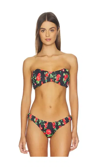CAROLINE CONSTAS Leila Ruched Bandeau Bikini Top | Thumbnail 1 CAROLINE CONSTAS Leila Ruched Bandeau Bikini Top | Thumbnail 1