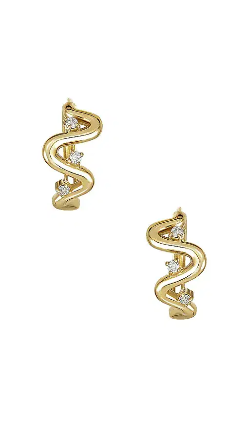 STONE AND STRAND Harbor Lights Huggie Earrings
