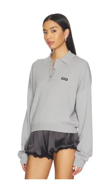 ROTATE Slinky Knit Polo | Thumbnail 2