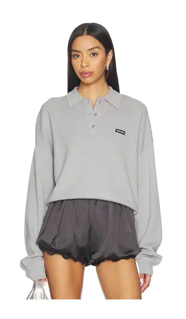 ROTATE Slinky Knit Polo | Thumbnail 1