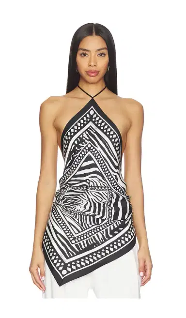 BLUMARINE Print Twill Top | Thumbnail 2