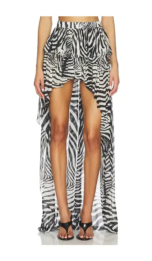 Print Chiffon Skirt
