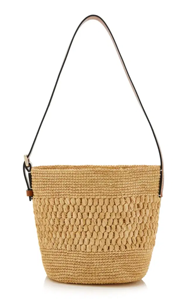 Manebi Loto Raffia Basket Bag