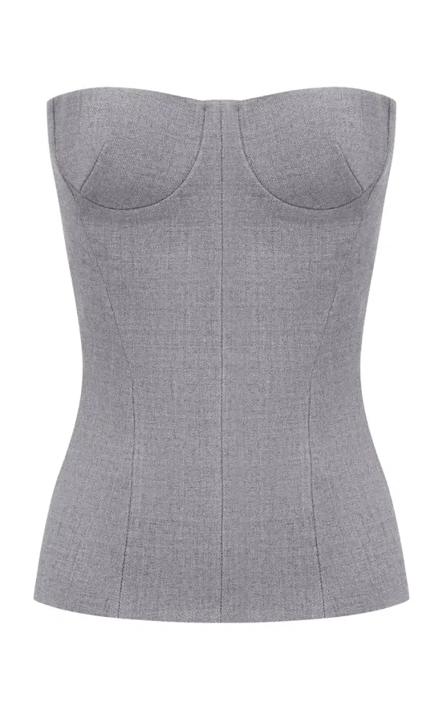 Cupped Suiting Corset Top
