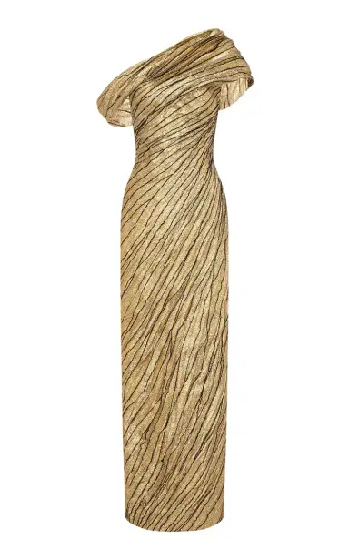 Marmar Halim Off-Shoulder Lamé Gown | Thumbnail 1