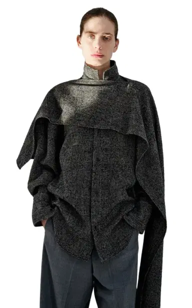 DARKPARK Georgia Wool Shirt with Detachable Scarf | Thumbnail 1