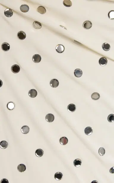ALAÏA Crystal-Embellished Ruched Georgette Maxi Dress | Thumbnail 5