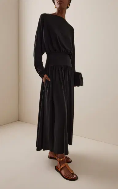 TOTEME Boatneck Jersey Dress | Thumbnail 2 TOTEME Boatneck Jersey Dress | Thumbnail 2