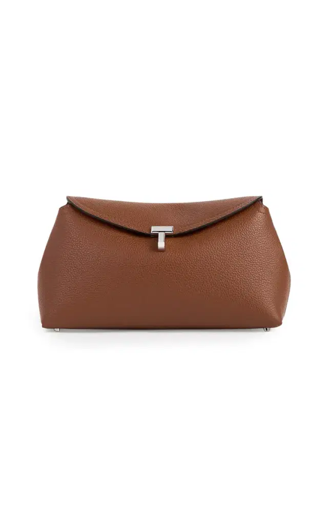 Toteme T-Lock Leather Clutch