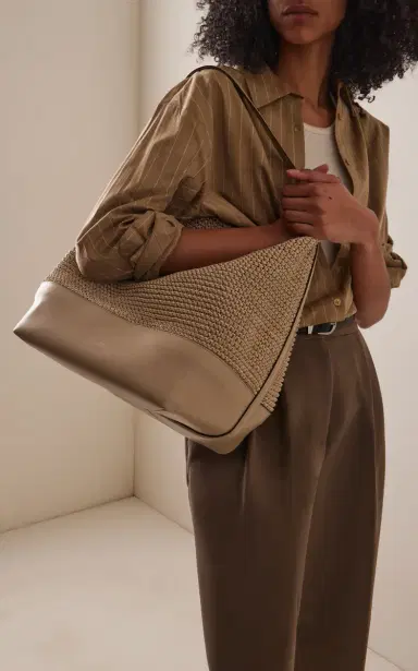 Toteme Belted Woven-Leather Tote Bag | Thumbnail 2