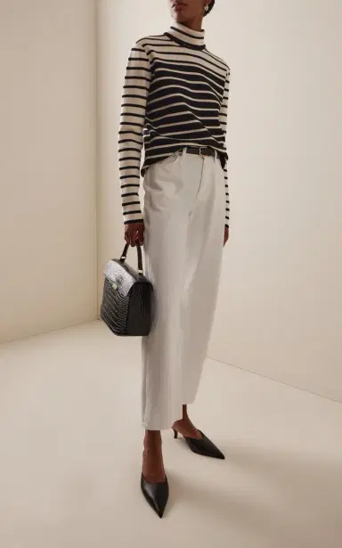 TOTEME Striped Wool Turtleneck Sweater | Thumbnail 2 TOTEME Striped Wool Turtleneck Sweater | Thumbnail 2