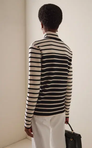 TOTEME Striped Wool Turtleneck Sweater | Thumbnail 4 TOTEME Striped Wool Turtleneck Sweater | Thumbnail 4