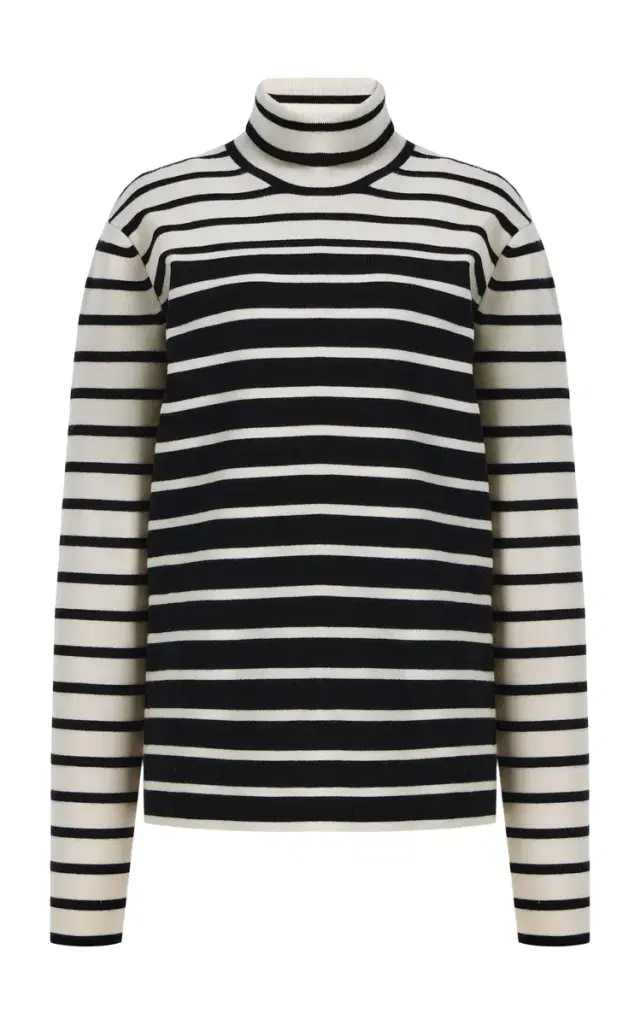 Striped Wool Turtleneck Sweater