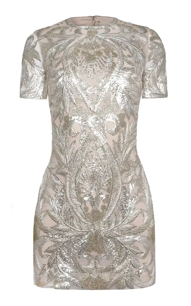 Threadwork Floral Mini Dress