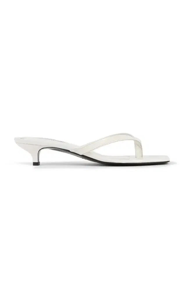 Toteme Croc-Embossed Leather Flip-Flop Sandals
