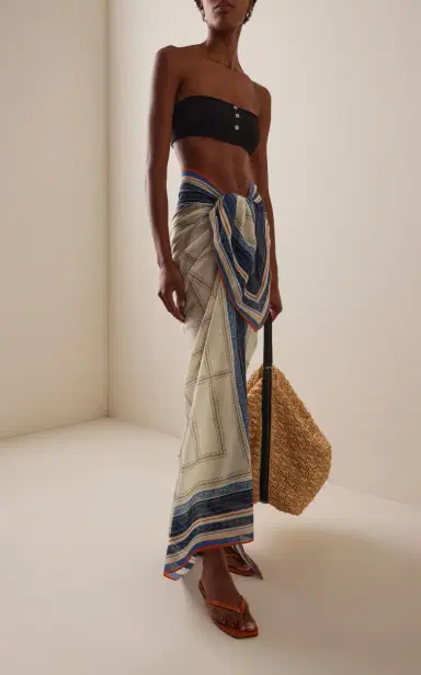 Toteme Collector Cotton-Blend Voile Sarong | Thumbnail 2
