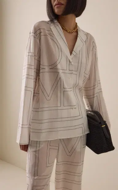 Toteme Monogram Cotton-Blend PJ Top | Thumbnail 2 Toteme Monogram Cotton-Blend PJ Top | Thumbnail 2