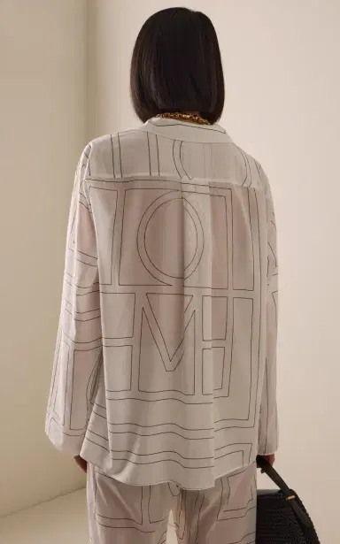 Toteme Monogram Cotton-Blend PJ Top | Thumbnail 4 Toteme Monogram Cotton-Blend PJ Top | Thumbnail 4