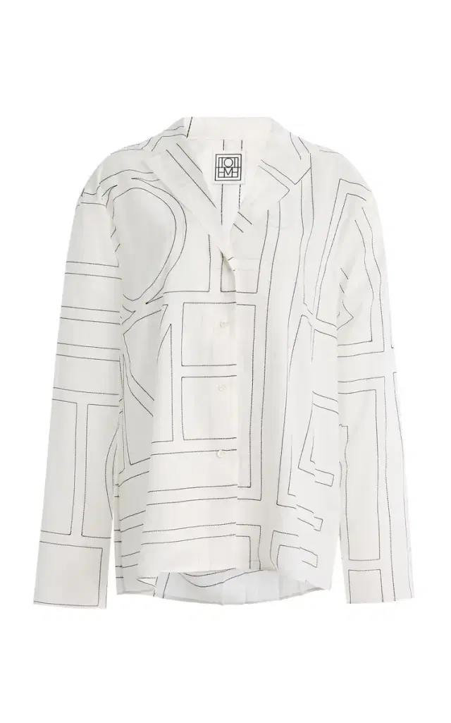 Toteme Monogram Cotton-Blend PJ Top