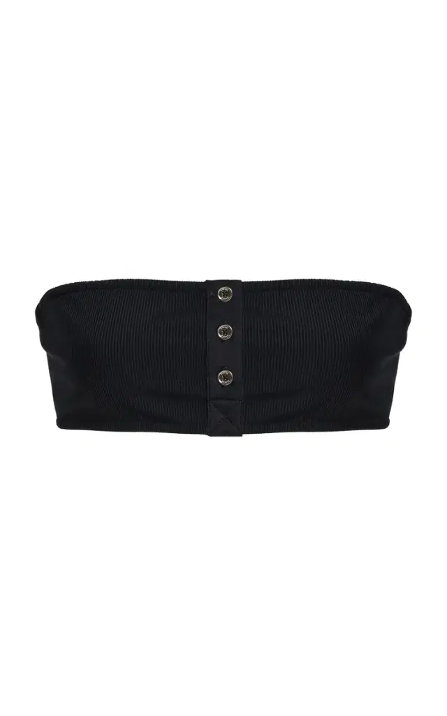 Ribbed Strapless Bikini Top