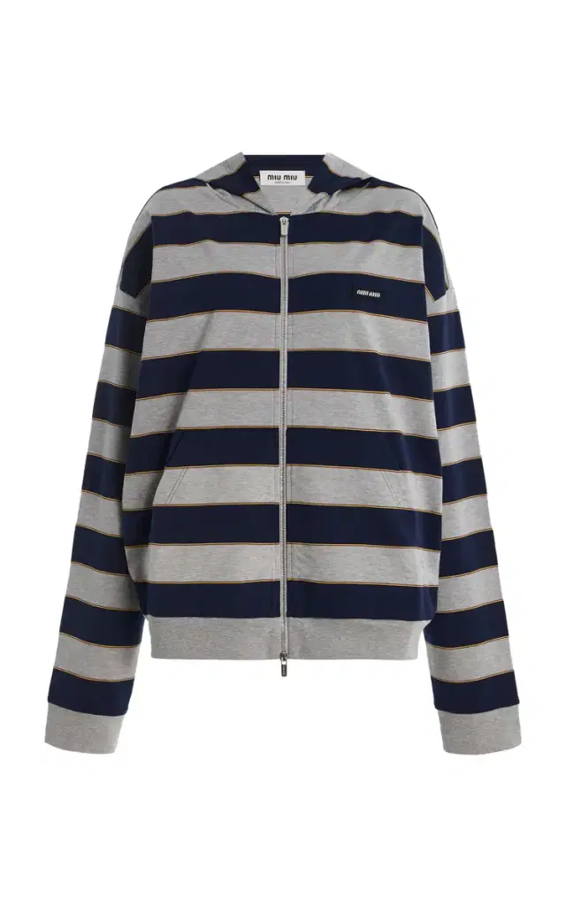 Striped Cotton Hoodie
