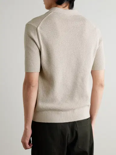 Sunspel Cotton-Mesh Polo Shirt - Men | Thumbnail 3