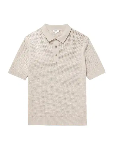 Sunspel Cotton-Mesh Polo Shirt - Men | Thumbnail 1