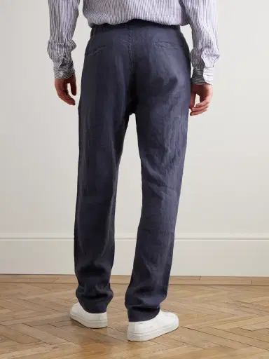 Hartford Joggy Straight-Leg Linen Drawstring Trousers - Men | Thumbnail 4