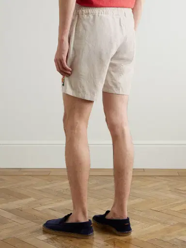 Portuguese Flannel Spring Straight-Leg Embroidered Linen and Cotton-Blend Shorts - Men | Thumbnail 4 Portuguese Flannel Spring Straight-Leg Embroidered Linen and Cotton-Blend Shorts - Men | Thumbnail 4