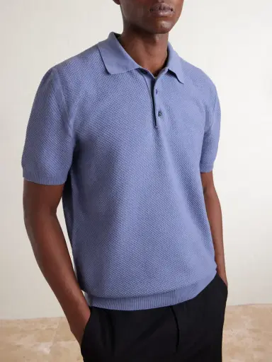 Canali Cotton-Piqué Polo Shirt - Men | Thumbnail 3 Canali Cotton-Piqué Polo Shirt - Men | Thumbnail 3