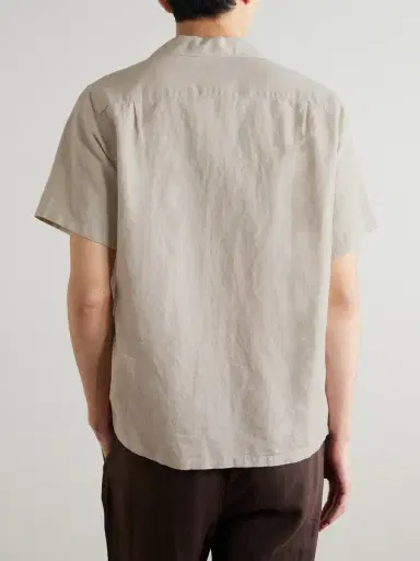 Portuguese Flannel Branch Convertible-Collar Embroidered Linen and Cotton-Blend Shirt - Men | Thumbnail 3 Portuguese Flannel Branch Convertible-Collar Embroidered Linen and Cotton-Blend Shirt - Men | Thumbnail 3